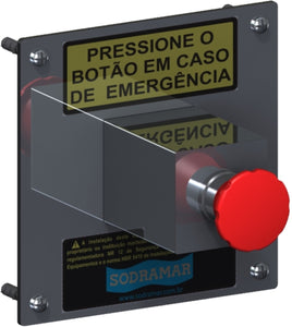 BOTÃO DE SEGURANÇA EM AÇO INOX (PAREDE) SODRAMAR