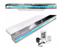 Carregar imagem no visualizador da galeria, CASCATA DE EMBUTIR FRENTE INOX COM LED INTERNO COM COMANDO