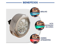 Carregar imagem no visualizador da galeria, LED ECO 9W RGB INOX SODRAMAR
